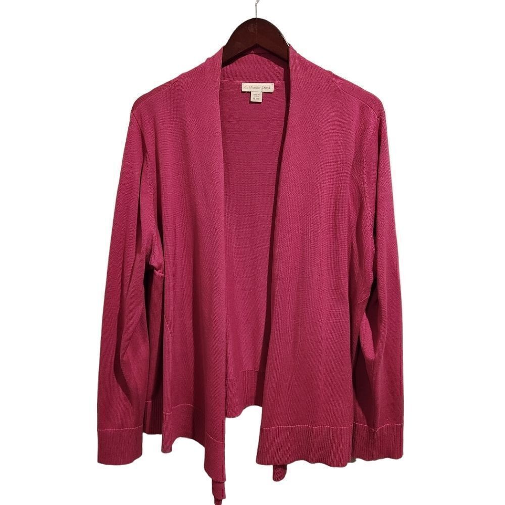 Coldwater Creek Pink Open Cardigan Sweater Womens XL 18